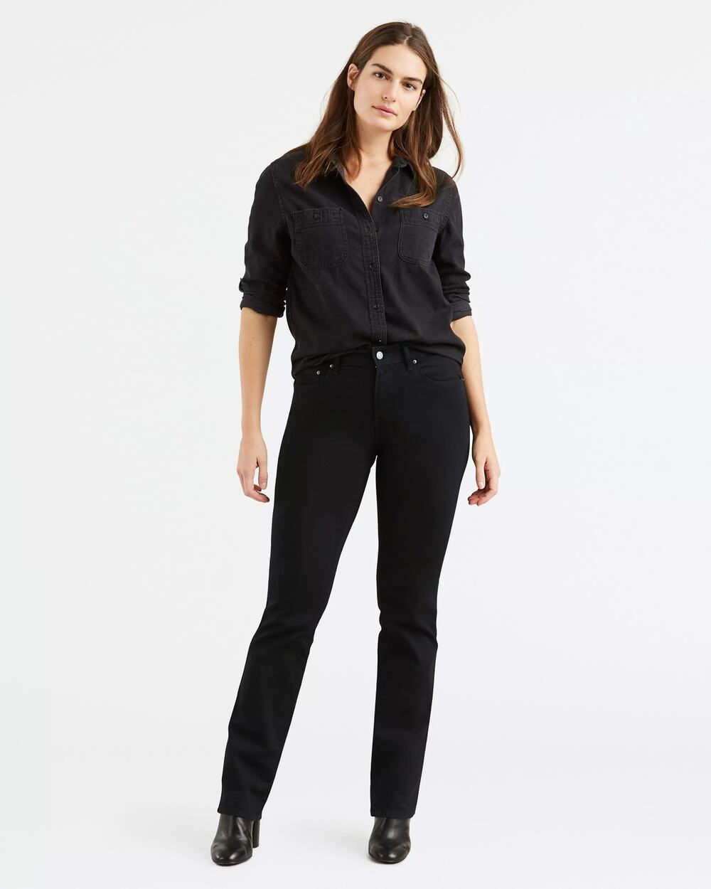 Levis 505™ STRAIGHT LEG WOMEN'S JEANS Black Size 10